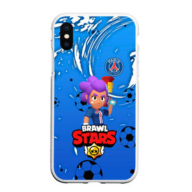 Чехол для iPhone XS Max матовый с принтом BRAWL STARS SHELLY \ PSG. в городе Новоалтайск, Силикон | Область печати: задняя сторона чехла, без боковых панелей | 8 bit | amber | brawl stars | crow | gale | leon | max | mecha | mecha crow | mr.p | psg | sally leon | shark | shelly | tara | virus 8 bit | werewolf leon | акула | амбер | берли | бравл старс | ворон | макс | оборотень | псж | шелли