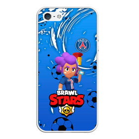 Чехол для iPhone 5/5S матовый с принтом BRAWL STARS SHELLY \ PSG. в городе Новоалтайск, Силикон | Область печати: задняя сторона чехла, без боковых панелей | Тематика изображения на принте: 8 bit | amber | brawl stars | crow | gale | leon | max | mecha | mecha crow | mr.p | psg | sally leon | shark | shelly | tara | virus 8 bit | werewolf leon | акула | амбер | берли | бравл старс | ворон | макс | оборотень | псж | шелли
