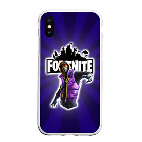 Чехол для iPhone XS Max матовый с принтом FORTNITE в городе Новоалтайск, Силикон | Область печати: задняя сторона чехла, без боковых панелей | компьютерная игра | логотип игры | логотип фортнайт | персонаж из фортнайт | подарок ребёнку | фортнайт