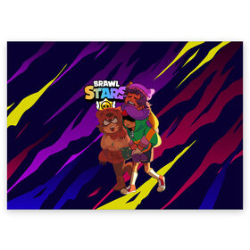 Поздравительная открытка с принтом Brawl Stars в городе Новоалтайск, 100% бумага | плотность бумаги 280 г/м2, матовая, на обратной стороне линовка и место для марки
 | anime | brawl | brawl stars | brawlstars | brawl_stars | panny | аниме | бравл | бравлстарс | девочка | девушка | манга