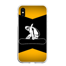 Чехол для iPhone XS Max матовый с принтом Сноубордист в городе Новоалтайск, Силикон | Область печати: задняя сторона чехла, без боковых панелей | Тематика изображения на принте: snowboard | snowboarding | горные лыжи | прыжок | сноуборд | сноубординг | сноубордист | экстрим