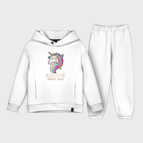 Детский костюм хлопок Oversize с принтом Единорог в городе Новоалтайск,  |  | 2021 | animal | awesome | unicorn | животные | конь | лошадь | пони | радуга