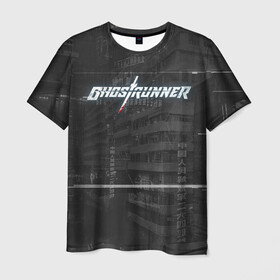 Мужская футболка 3D с принтом Ghostrunner в городе Новоалтайск, 100% полиэфир | прямой крой, круглый вырез горловины, длина до линии бедер | action | cyber | cyberpunk | game | games | ghost runner | ghostrunner | ninja | гост ранер | гостраннер | игра | игры | кибер | ниндзя | призрачный беглец | экшен