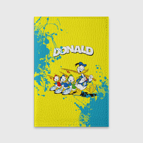 Обложка для паспорта матовая кожа с принтом Donald duck (Рыбалка) в городе Новоалтайск, натуральная матовая кожа | размер 19,3 х 13,7 см; прозрачные пластиковые крепления | donald duck | walt disney | герой | мультфильмов | селезень | студии
