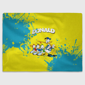 Плед 3D с принтом Donald duck (Рыбалка) в городе Новоалтайск, 100% полиэстер | закругленные углы, все края обработаны. Ткань не мнется и не растягивается | donald duck | walt disney | герой | мультфильмов | селезень | студии
