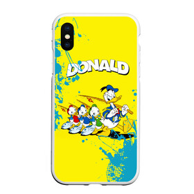 Чехол для iPhone XS Max матовый с принтом Donald duck(Рыбалка) в городе Новоалтайск, Силикон | Область печати: задняя сторона чехла, без боковых панелей | donald duck | walt disney | герой | мультфильмов | рыбалка | селезень | студии