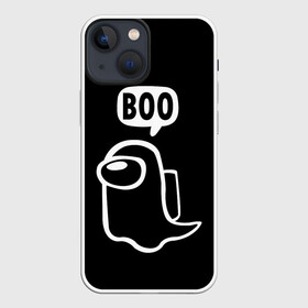 Чехол для iPhone 13 mini с принтом BOO (Among Us) в городе Новоалтайск,  |  | among | among us | boo | crewmate | game | ghost | impistor | space | us | vote | бу | буу | выживший | игра | космос | невиновный | предатель | приведение | призрак | самозванец