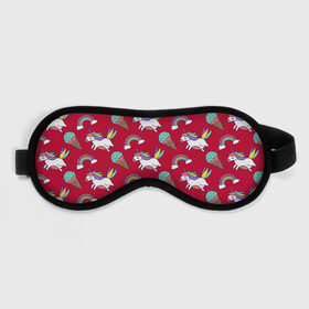 Маска для сна 3D с принтом Pattern в городе Новоалтайск, внешний слой — 100% полиэфир, внутренний слой — 100% хлопок, между ними — поролон |  | cloud | hoofs | icecream | mane | pattern | rainbow | tail | unicorn | грива | единорог | копыта | мороженое | облако | радуга | узор | хвост