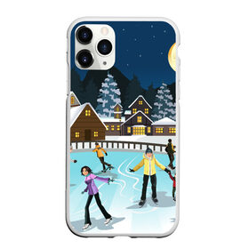 Чехол для iPhone 11 Pro Max матовый Рождественский каток: в городе Новоалтайск, Силикон | |