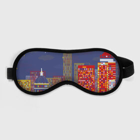 Маска для сна 3D с принтом Зимний мегаполис в городе Новоалтайск, внешний слой — 100% полиэфир, внутренний слой — 100% хлопок, между ними — поролон |  | 