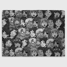 Плед 3D с принтом 8 bit ahegao в городе Новоалтайск, 100% полиэстер | закругленные углы, все края обработаны. Ткань не мнется и не растягивается | 8 бит | ahegao | anime | аниме | ахегао | пиксели