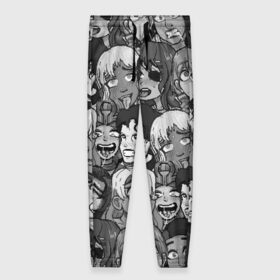 Женские брюки 3D с принтом 8 bit ahegao в городе Новоалтайск, полиэстер 100% | прямой крой, два кармана без застежек по бокам, с мягкой трикотажной резинкой на поясе и по низу штанин. В поясе для дополнительного комфорта — широкие завязки | 8 бит | ahegao | anime | аниме | ахегао | пиксели