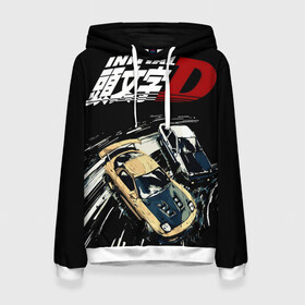 Женская толстовка 3D с принтом Initial D (Z) в городе Новоалтайск, 100% полиэстер  | двухслойный капюшон со шнурком для регулировки, мягкие манжеты на рукавах и по низу толстовки, спереди карман-кенгуру с мягким внутренним слоем. | anime | deja vu | initial | initial d | manga | street | z | аниме | гонки | инециал ди | инициал д | инициал ди | манга | машины | такуми фудзивара | уличные