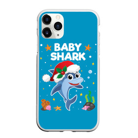 Чехол для iPhone 11 Pro Max матовый с принтом Новогодний Baby Shark в городе Новоалтайск, Силикон |  | 