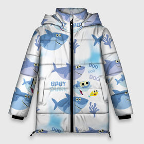 Женская зимняя куртка 3D Baby Shark: в городе Новоалтайск, верх — 100% полиэстер; подкладка — 100% полиэстер; утеплитель — 100% полиэстер | длина ниже бедра, силуэт Оверсайз. Есть воротник-стойка, отстегивающийся капюшон и ветрозащитная планка. 
Боковые карманы с листочкой на кнопках и внутренний карман на молнии | baby shark | акул | детская | песенка | семью | танцевальный | флешмоб