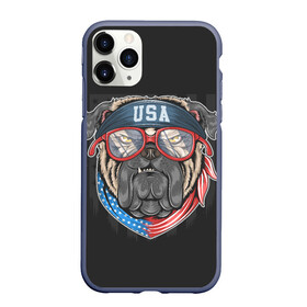 Чехол для iPhone 11 Pro Max матовый с принтом Американский бульдог в городе Новоалтайск, Силикон |  | Тематика изображения на принте: 