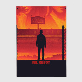 Постер с принтом Mr Robot в городе Новоалтайск, 100% бумага
 | бумага, плотность 150 мг. Матовая, но за счет высокого коэффициента гладкости имеет небольшой блеск и дает на свету блики, но в отличии от глянцевой бумаги не покрыта лаком | Тематика изображения на принте: allsafe | darlene | e corp | elliot | evil corp | fsociety | mr robot | serial | алсэйф | дарлин | карли чайкин | корпорация зла | мистер робот | монополия | нафих общество | рами малек | сериал | сериалы | хакер | элиот | эллиот