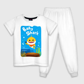 Детская пижама хлопок с принтом Baby Shark в городе Новоалтайск, 100% хлопок |  брюки и футболка прямого кроя, без карманов, на брюках мягкая резинка на поясе и по низу штанин
 | babyshark | babysharkchallenge | babysharkdance | акулёнок | детскаяпесенка | семьяакул