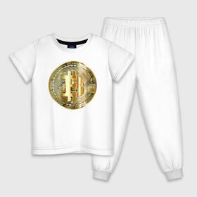 Детская пижама хлопок с принтом Биткоин (bitcoin) в городе Новоалтайск, 100% хлопок |  брюки и футболка прямого кроя, без карманов, на брюках мягкая резинка на поясе и по низу штанин
 | Тематика изображения на принте: bitcoin | bitcoin news | bitcoin news today | bitcoin price | bitcoin price prediction | bitcoin trading | btc | btc news | btc price | btc today | crypto | crypto news | cryptocurrency