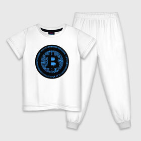 Детская пижама хлопок с принтом Биткоин (bitcoin) в городе Новоалтайск, 100% хлопок |  брюки и футболка прямого кроя, без карманов, на брюках мягкая резинка на поясе и по низу штанин
 | Тематика изображения на принте: bitcoin | bitcoin news | bitcoin news today | bitcoin price | bitcoin price prediction | bitcoin trading | btc | btc news | btc price | btc today | crypto | crypto news | cryptocurrency