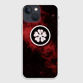 Чехол для iPhone 13 mini с принтом Эмблема Черного клевера на космическом фоне в городе Новоалтайск,  |  | asta | black clover | акума | аста | демон | пятилистник | черный клевер