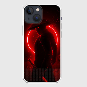 Чехол для iPhone 13 mini с принтом SAMURAI в городе Новоалтайск,  |  | samurai | катана | красные глаза | меч | неоновое кольцо | неоновые глаза | человек | японская культура