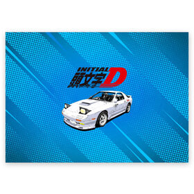 Поздравительная открытка с принтом INITIAL D. в городе Новоалтайск, 100% бумага | плотность бумаги 280 г/м2, матовая, на обратной стороне линовка и место для марки
 | initial d | аниме | гонки | инициал ди | король дрифта | уличные гонки | фильм