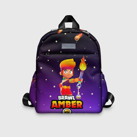Детский рюкзак 3D с принтом BRAWL STARS AMBER. в городе Новоалтайск, 100% полиэстер | лямки с регулируемой длиной, сверху петелька, чтобы рюкзак можно было повесить на вешалку. Основное отделение закрывается на молнию, как и внешний карман. Внутри дополнительный карман. По бокам два дополнительных кармашка | 8 bit | amber | brawl stars | colette | crow | gale | leon | max | mecha | mecha crow | mr.p | sally leon | shark | tara | virus 8 bit | werewolf leon | акула | амбер | берли | бравл старс | ворон | коллет | макс | оборотень