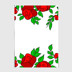 Постер с принтом Scarlet Roses в городе Новоалтайск, 100% бумага
 | бумага, плотность 150 мг. Матовая, но за счет высокого коэффициента гладкости имеет небольшой блеск и дает на свету блики, но в отличии от глянцевой бумаги не покрыта лаком | fashion flowers | fashion girl | love | букет | бутоны | жена | красные цветы | лепестки | летние | лето | листья | лучшая | люблю | мама | подарок | природа | растения | розочка | розы | сюрприз | узор | цветок | цветочки