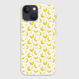 Чехол для iPhone 13 mini с принтом Банановый рай в городе Новоалтайск,  |  | bananas | circle | fruit | pattern | бананы | кружок | узор | фрукт