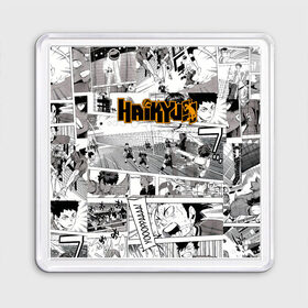 Магнит 55*55 с принтом Haikyu в городе Новоалтайск, Пластик | Размер: 65*65 мм; Размер печати: 55*55 мм | haikyu | аниме | волейбол | манга | спортивная | фурудатэ | харуити