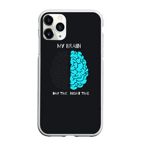 Чехол для iPhone 11 Pro Max матовый с принтом МОЗГ ДНЁМ НОЧЬЮ в городе Новоалтайск, Силикон |  | жизненная цитата | мем | мозг | пафосная надпись | сбитый режим