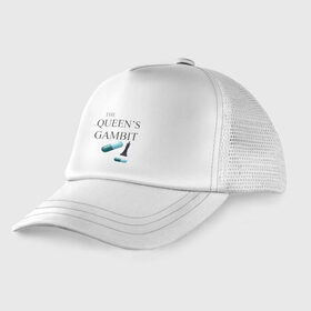 Детская кепка тракер с принтом the queens gambit в городе Новоалтайск, Козырек - 100% хлопок. Кепка - 100% полиэстер, Задняя часть - сетка | универсальный размер, пластиковая застёжка | the queens gambit | нетфликс | сериал | ход королевы