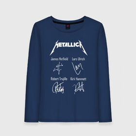 Женский лонгслив хлопок с принтом METALLICA АВТОГРАФЫ в городе Новоалтайск, 100% хлопок |  | matters metallica | metallica | metallica else | metallica nothing | metallicas metallica | nothing else | металлика | металлика.