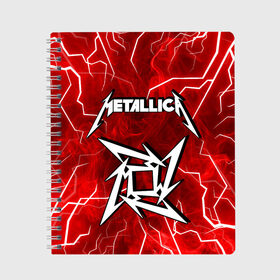 Тетрадь с принтом METALLICA в городе Новоалтайск, 100% бумага | 48 листов, плотность листов — 60 г/м2, плотность картонной обложки — 250 г/м2. Листы скреплены сбоку удобной пружинной спиралью. Уголки страниц и обложки скругленные. Цвет линий — светло-серый
 | matters metallica | metallica | metallica else | metallica nothing | metallicas metallica | nothing else | металлика | металлика.