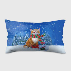 Подушка 3D антистресс с принтом Cat New Year в городе Новоалтайск, наволочка — 100% полиэстер, наполнитель — вспененный полистирол | состоит из подушки и наволочки на молнии | 2021 | santa | белка | гирлянда | год быка | дед мороз | елка | енот | зверь | кот | котейка | котик | кошак | лиса | мальчик | маска | неон | новогодняя | новый год | олень | пингвин | праздник | радуга | ребенку