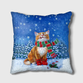 Подушка 3D с принтом Cat New Year в городе Новоалтайск, наволочка – 100% полиэстер, наполнитель – холлофайбер (легкий наполнитель, не вызывает аллергию). | состоит из подушки и наволочки. Наволочка на молнии, легко снимается для стирки | 2021 | santa | белка | гирлянда | год быка | дед мороз | елка | енот | зверь | кот | котейка | котик | кошак | лиса | мальчик | маска | неон | новогодняя | новый год | олень | пингвин | праздник | радуга | ребенку