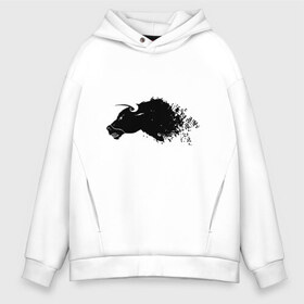 Мужское худи Oversize хлопок с принтом Angry Bull в городе Новоалтайск, френч-терри — 70% хлопок, 30% полиэстер. Мягкий теплый начес внутри —100% хлопок | боковые карманы, эластичные манжеты и нижняя кромка, капюшон на магнитной кнопке | 2020 | 2021 | bull | bulls | claus | cow | ox | santa | буйвол | бычок | год быка | дед мороз | деревня | животные | зима | корова | коррида | матадор | новый год | праздник | рог | рога | рогатый | санта клаус | символ | скот