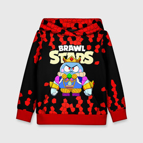 Детская толстовка 3D с принтом Brawl Stars/King Lou в городе Новоалтайск, 100% полиэстер | двухслойный капюшон со шнурком для регулировки, мягкие манжеты на рукавах и по низу толстовки, спереди карман-кенгуру с мягким внутренним слоем | brawl stars | crow | king lou | leon | lou | sandy | spike | sprout | surge | бравл старс | бравлер | вольт | герои | девочкам | детям | зимний | кинг лу | король лу | корона | леон | логотипы игр | лоу | лу | мальчикам | персонажи игр
