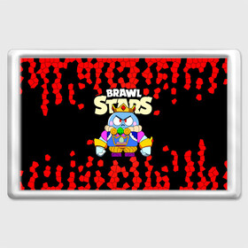 Магнит 45*70 с принтом Brawl Stars/King Lou в городе Новоалтайск, Пластик | Размер: 78*52 мм; Размер печати: 70*45 | Тематика изображения на принте: brawl stars | crow | king lou | leon | lou | sandy | spike | sprout | surge | бравл старс | бравлер | вольт | герои | девочкам | детям | зимний | кинг лу | король лу | корона | леон | логотипы игр | лоу | лу | мальчикам | персонажи игр