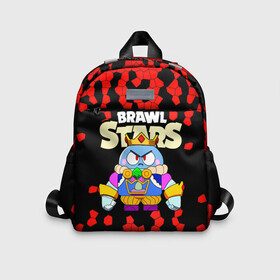 Детский рюкзак 3D с принтом Brawl Stars King Lou в городе Новоалтайск, 100% полиэстер | лямки с регулируемой длиной, сверху петелька, чтобы рюкзак можно было повесить на вешалку. Основное отделение закрывается на молнию, как и внешний карман. Внутри дополнительный карман. По бокам два дополнительных кармашка | brawl stars | crow | king lou | leon | lou | sandy | spike | sprout | surge | бравл старс | бравлер | вольт | герои | девочкам | детям | зимний | кинг лу | король лу | корона | леон | логотипы игр | лоу | лу | мальчикам | персонажи игр