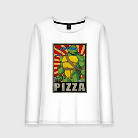 Женский лонгслив хлопок с принтом Pizza Turtles в городе Новоалтайск, 100% хлопок |  | donatello | leonardo | michelangelo | ninja | raphael | turtles | воин | донателло | животные | карате | комикс | комиксы | крэнг | леонардо | микеланджело | мультфильм | мутант | мутанты | ниндзя | пицца | рафаэль | сплинтер