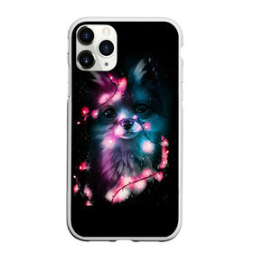 Чехол для iPhone 11 Pro Max матовый с принтом лиса с гирляндой в городе Новоалтайск, Силикон |  | Тематика изображения на принте: гирлянда | лиса | огоньки
