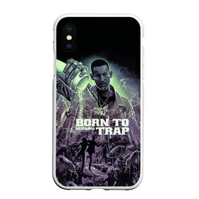 Чехол для iPhone XS Max матовый с принтом KIZARU BORN TO TRAP в городе Новоалтайск, Силикон | Область печати: задняя сторона чехла, без боковых панелей | Тематика изображения на принте: born | family | haunted | kizaru | to trap | альбом | кизару | новый | фэмили | хаунтед
