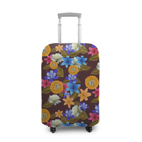 Чехол для чемодана 3D с принтом Exotic Flowers в городе Новоалтайск, 86% полиэфир, 14% спандекс | двустороннее нанесение принта, прорези для ручек и колес | fashion | flower | forest | garden | nature | spring | summer | trend | ботаника | весенние | весенняя | весна | иллюзия | лес | лето | объемные | природа | растения | сад | трендовая | флористика | цветки | цветок | цветочки
