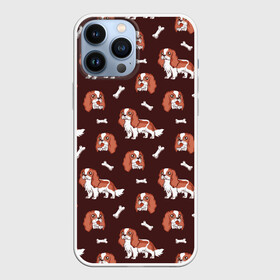 Чехол для iPhone 13 Pro Max с принтом Спаниели в городе Новоалтайск,  |  | art | cavalier | charles | cute | dog | english | king | little | small | spaniel | английский | арт | иллюстрация | кавалер | кинг | косточки | маленький | милота | милые | милый | мини | песики | порода | собака | собачки | спаниель