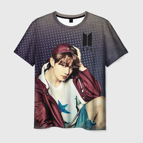 Мужская футболка 3D с принтом JUNGKOOK. BTS в городе Новоалтайск, 100% полиэфир | прямой крой, круглый вырез горловины, длина до линии бедер | jungkook | k pop | молодость | музыка | поп коллектив | чон джонгук | южнокорейский певец