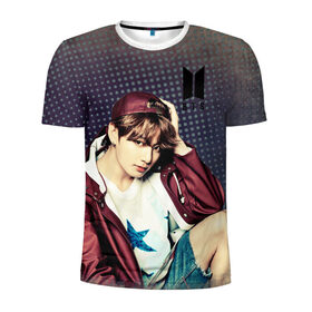 Мужская футболка 3D спортивная с принтом JUNGKOOK. BTS в городе Новоалтайск, 100% полиэстер с улучшенными характеристиками | приталенный силуэт, круглая горловина, широкие плечи, сужается к линии бедра | jungkook | k pop | молодость | музыка | поп коллектив | чон джонгук | южнокорейский певец