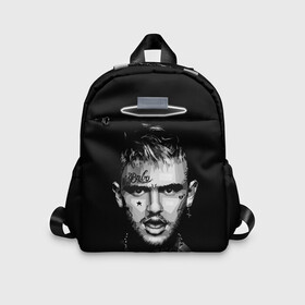 Детский рюкзак 3D с принтом LIL PEEP WB в городе Новоалтайск, 100% полиэстер | лямки с регулируемой длиной, сверху петелька, чтобы рюкзак можно было повесить на вешалку. Основное отделение закрывается на молнию, как и внешний карман. Внутри дополнительный карман. По бокам два дополнительных кармашка | Тематика изображения на принте: lil | lil peep | logobombing | peep. лил | pump | rap | xxx | xxxtenticon | пип | с лил пипом