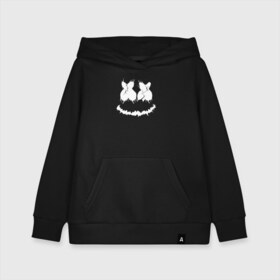 Детская толстовка хлопок с принтом Marshmello Dark Smile в городе Новоалтайск, 100% хлопок | Круглый горловой вырез, эластичные манжеты, пояс, капюшен | dark smile | dj marshmello | halloween | marshmallo | marshmello | pop art | smile | глаза и рот | диджей маршмелло | зефир | злой marshmello | маршмелло | маршмеллоу | маршмело | смайлик | улыбка | хэллоуин | хэлуин